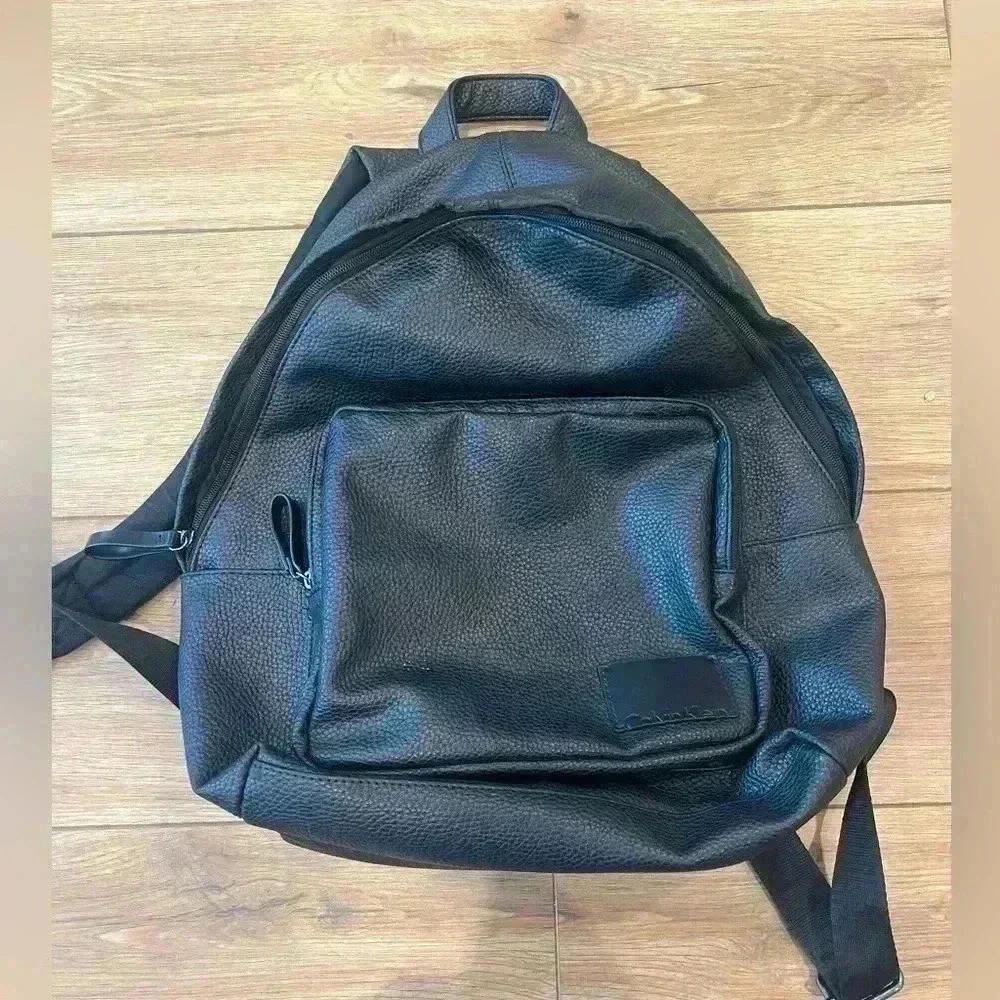Calvin Klein Faux Leather Backpack